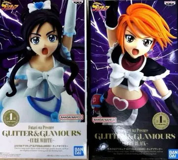 빛의 전사 프리큐어 큐어 블랙 & 큐어 화이트 피규어 2체 세트