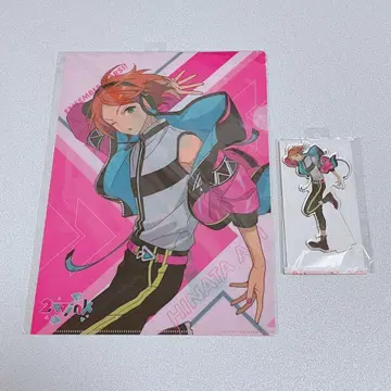앙스타 아오이 히나타 신규 의상 클리어 파일 아크릴 스탠드 세트