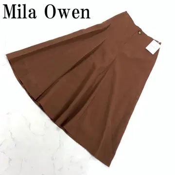 LA6194 새상품 미라 오웬 디자인 플레어 스커트 브라운 0