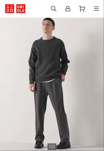 기간 한정 특별 가격 UNIQLO 컬렉션 턱 와이드 팬츠