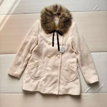 [ 미사용 새상품 ] OLIVE des OLIVE 퍼 롱 코트 화이트