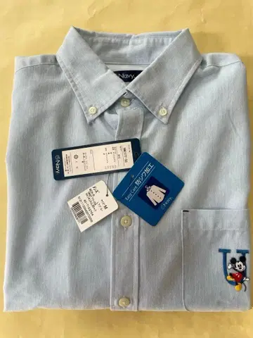 미사용 새상품 Navy 미키 셔츠 M 맥 하우스