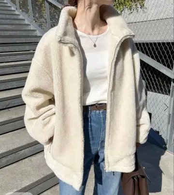 SLOBE IENA 울 콤보 스탠드 코쿤 블루종