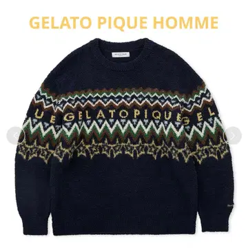 GELATO PIQUE HOMME 파우더 페어아일 자카드 풀오버