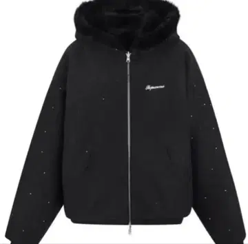 andwang kirakira 2way 후드티 블랙 black