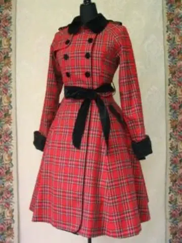 빅토리아 메이든 빅토리아 체크 코트 드레스