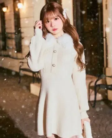 미셸 마카롱 퍼 컬러 니트 원피스