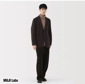 MUJI Labo 캐시미어 혼방 셋업 브라운 25AW 사이즈 S 신사