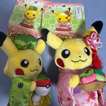 포켓몬 피카츄 마스코트 한나리 다회 놀이 암수 kyoto 한정판