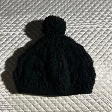 00s archive 봉봉 니트 모자 블랙