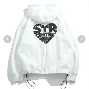 SYR STARTING OVER 화이트 후드티 M 사이즈