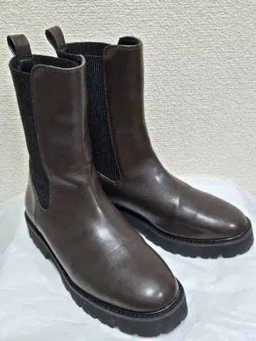 YECCA VECCA 브라운 24.5cm 사이드 고어 부츠