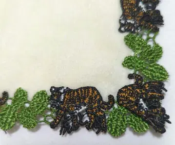 치카자와 레이스 타월 손수건 United Arrows 콜라보 호랑이 토라