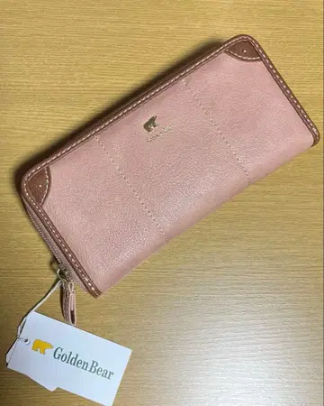 [ 새상품 ] Golden Bear 파이핑 디자인 라운드 지퍼 장지갑