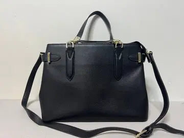 블랙 합성 피혁 핸드백