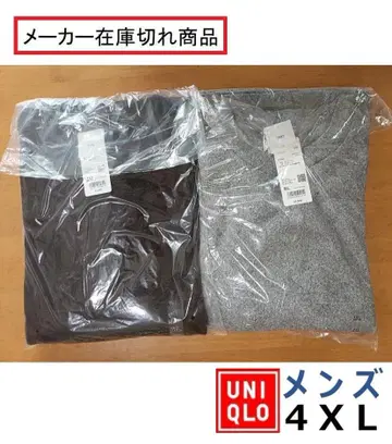 [ 미개봉 새상품 ] 4XL 2장 소프트 니트 프리 스쿨넥 T 유니클로