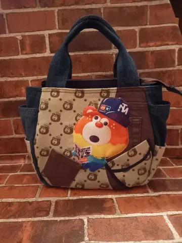 데님 리메이크 토트백