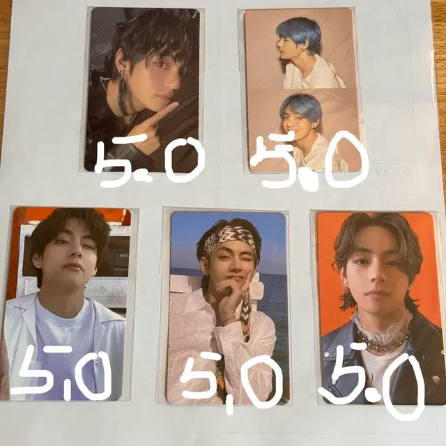 방탄소년단 뷔 포토카드 5장 일괄