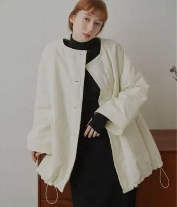 hinari 노카라 충전솜 스티치 코트