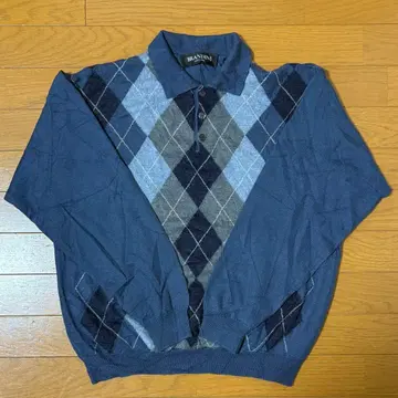 90s BRANDINI 아가일 무늬 스웨터 L 사이즈