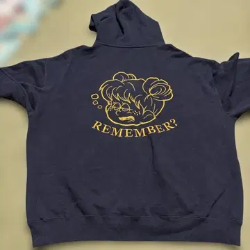REMEMBER? 캐릭터 후드티 다크 네이비
