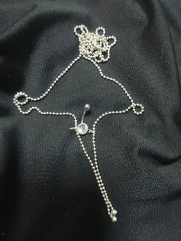 체인 크리스탈 스톤 바디피어싱