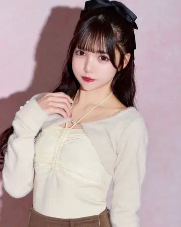 michellMacaron 볼레로 set 개더 니트탑 XS