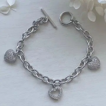 하트형 참 팔찌 실버 925