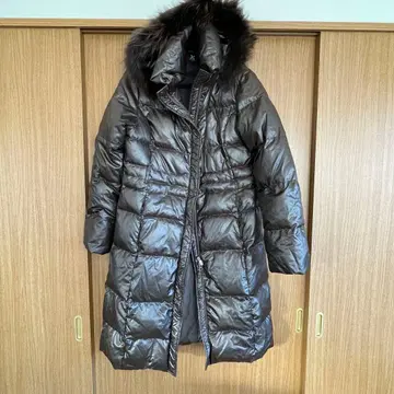 X-united 롱 다운 코트 짙은 브라운 여성용 O 사이즈 빅