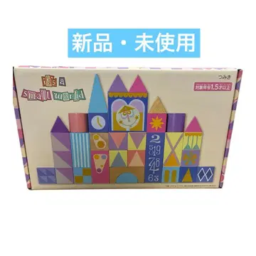 [ 새상품 미사용품 ] 디즈니 잇츠어스몰월드 나무 블록 박스 포함