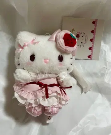 헬로키티 마스코트 백참 (딸기 휘핑 케이크)