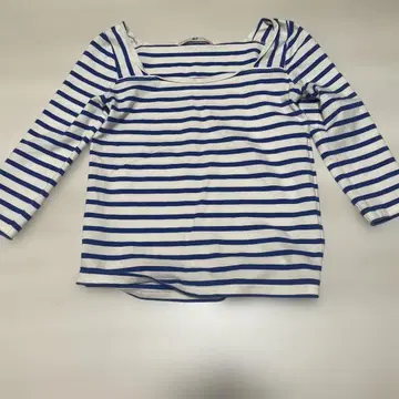 SLY 화이트/파랑 스트라이프 긴팔 티셔츠