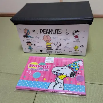 스누피 수납 벤치와 박스 2점 묶음 판매