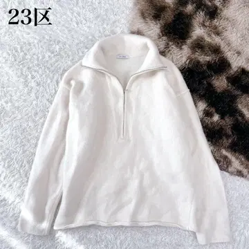 23구 울 캐시미어 블렌드 벌키 집업 니트 최근 모델