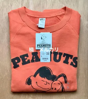 유니클로 피넛 트레저리 해피니스 스웨트 셔츠 오렌지 L