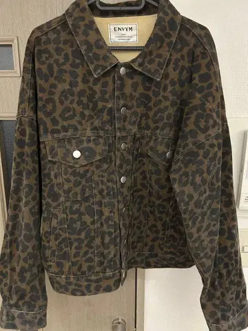 ENVYM 레오파드 데님 자켓