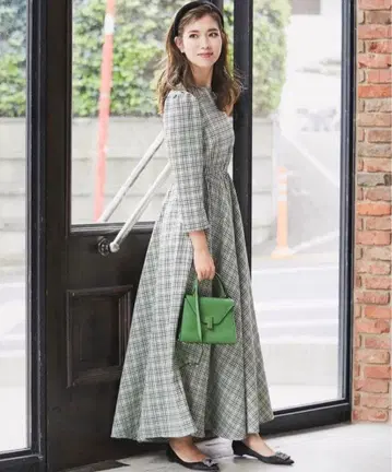 seventen by miho kawahito 원피스 체크 무늬