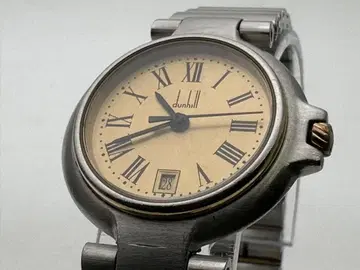 던힐 밀레니엄 쿼츠 데이트 손목시계 골드 컬러 다이얼 박스 포함