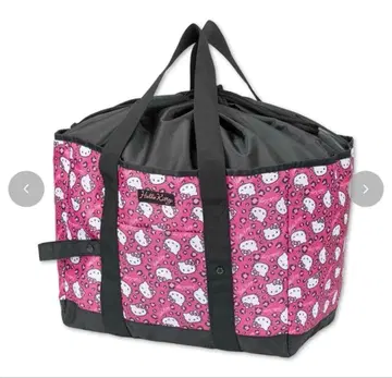 헬로키티 쇼핑백 레오파드 무늬 핑크