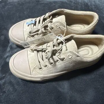 베이지 캔버스 스니커즈 23.0 cm