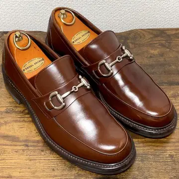 REGAL 리갈 실버 비트 로퍼 브라운 가죽 신발