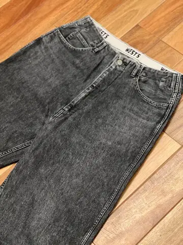 웨스트 오버롤 블랙 데님 34