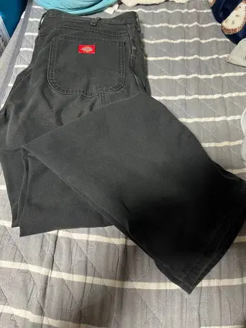 Dickies 블랙 워크 팬츠 덕지