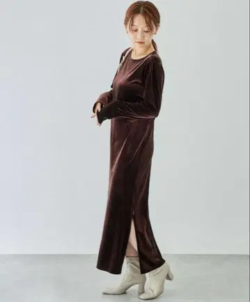 라비앙제 벨로아 원피스 브라운