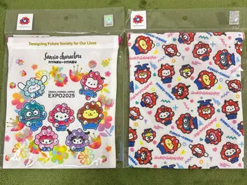 만박 미야쿠미야쿠 산리오 복조리 핑크 화이트 2점