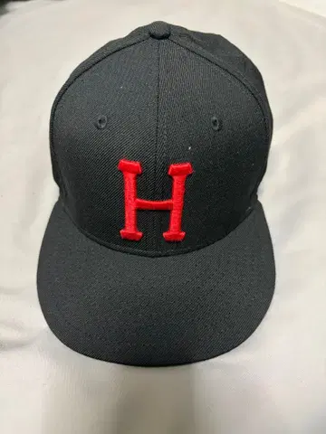 HUF x NEWERA 59FIFTY 캡 블랙/빨간색 7 5/8