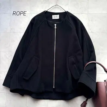 ROPE 로페 24AW 프리미엄 캐시미어 지퍼 블루종 블랙