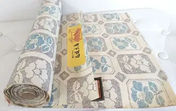 기모노 옷감 꽃무늬 면 원단 화이트주대도-모 100%