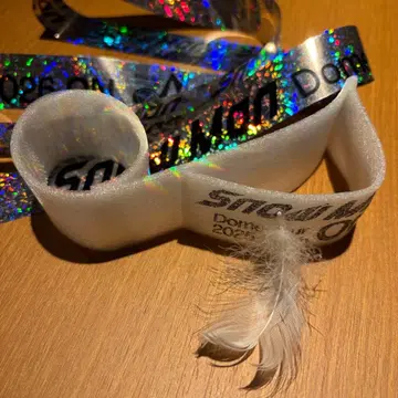 SnowMan 낙하물 깃털 음표 은색 테이프