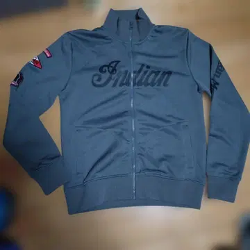 인디언 모토사이클 자수 와펜 트랙 자켓 L 블루종